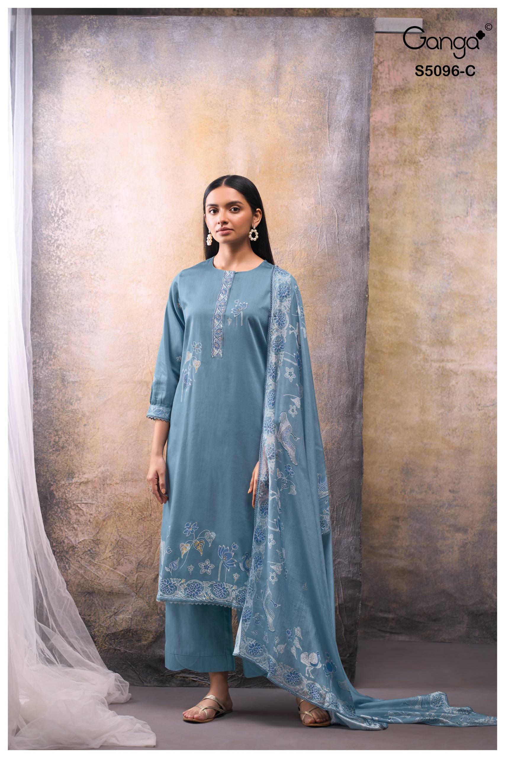 GITISHA 5096 SERIES BY GANGA FASHION Beautiful Colourful COTTON SATIN Dresses At Wholesale Price